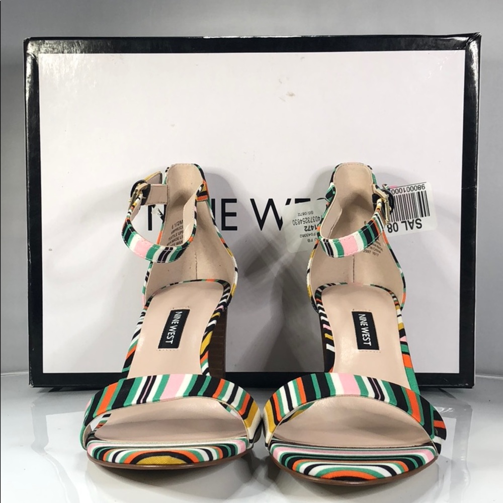 [167] Nine West Sandals White Floral  6.5 M - Picture 5 of 8